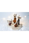 Sternkopf-Engel Mini aus Makassar mit Geige, stehend