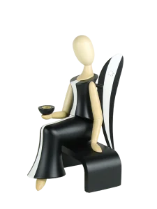 Sternkopf-Engel Black Beauty sitzend