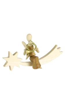 Sternkopf-Engel Mini auf Schweif mit Horn