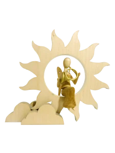 Sternkopf-Engel Mini in Sonne mit Horn