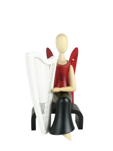 Sternkopf-Engel Musiker Harfe