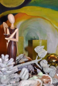 Sternkopf-Engel Edelholz Palisander