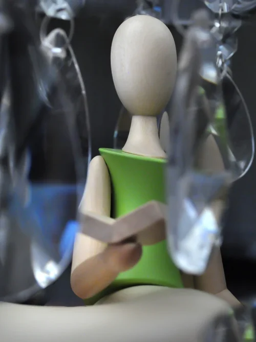 Sternkopf-Engel mit Buch grün